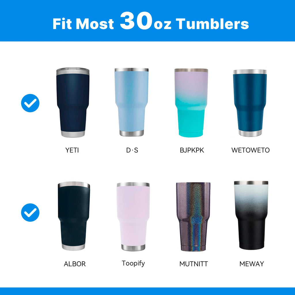 Bluwing 2 Pack 30oz Tumbler Lid, Replacement Tumbler Lid for 30oz YETI,BJPKPK, ALBOR, D·S, MUTNITT and More, Splash Resistant Lids,Covers for 30oz Tumbler,Cup