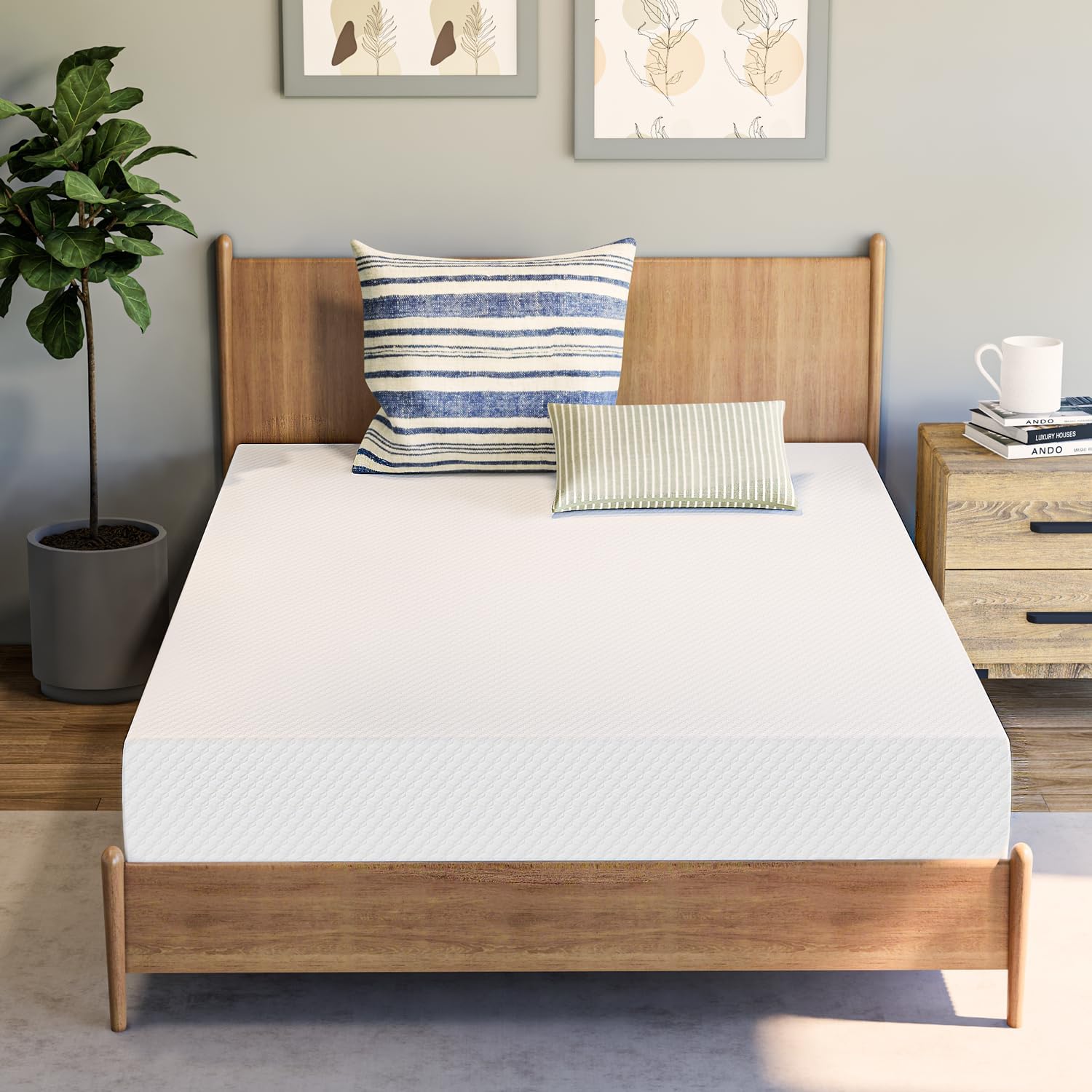 Neo Sleep Twin XL Cooling Gel Memory Foam Mattress - Medium-Firm Pressure Relief | CertiPUR-US Certified