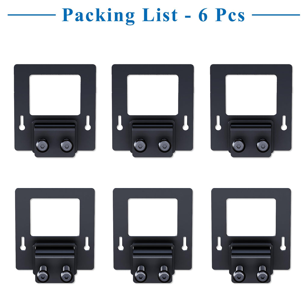 FSJianYi Non Slip Mattress Gaskets for Metal Bed Frame, 6 pcs Anti-Slip Holder in Place Gripper, Easy to Installation Keep Mattress from Sliding Gripper, Mattress Slide Stopper, Black