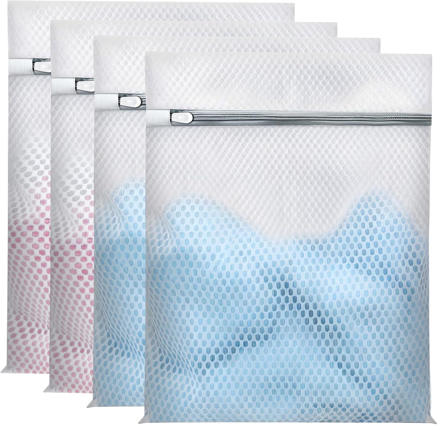 Mesh Laundry Bags by [Brand Name] - Extra Durable Wash Bags for Delicates | 12 x 16 in, 4-Pack