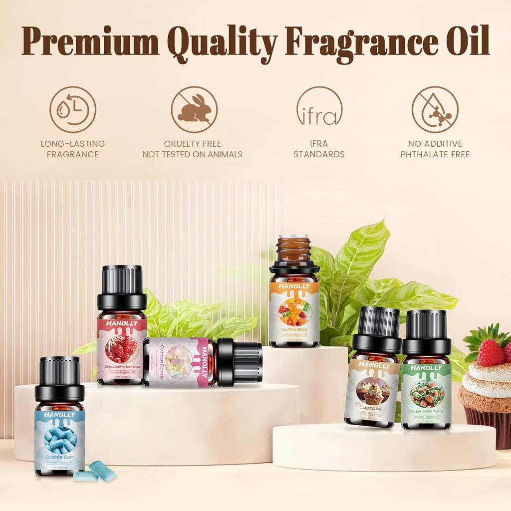 Skiennix Premium Essential Oil Set - Aromatherapy Oils for Diffusers & Candle Making | 6 x 10ml Bottles
