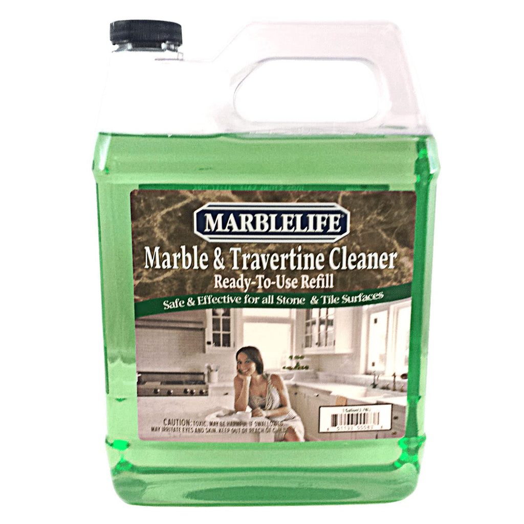 Marblelife InterCare Marble and Travertine Cleaner, Natural Stone & Terrazzo Liquid Cleaner, Shower & Tile Surface Care, Floor, Walls & Countertop Cleaner and Degreaser, Refill Gallon