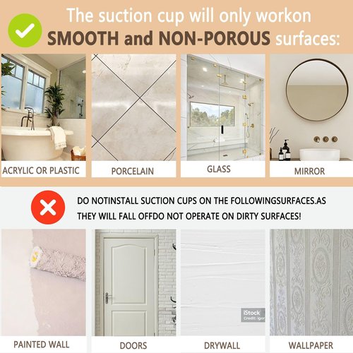 HiOKOU Wreath Hangers for Front Door Metal Suction Cup Hooks 2 Pack Removable Towel Hooks for Bathrooms Cup Hooks for Glass Window
