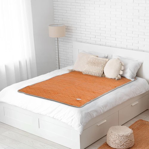 Heated Mattress Pad 51" x 74", Electric Bed Warmer with Digital Controller for Full Size Beds, 9 Heat Settings, 1-6 Hours Auto Shut Off, Fast Heating, Machine Washable, Brown
