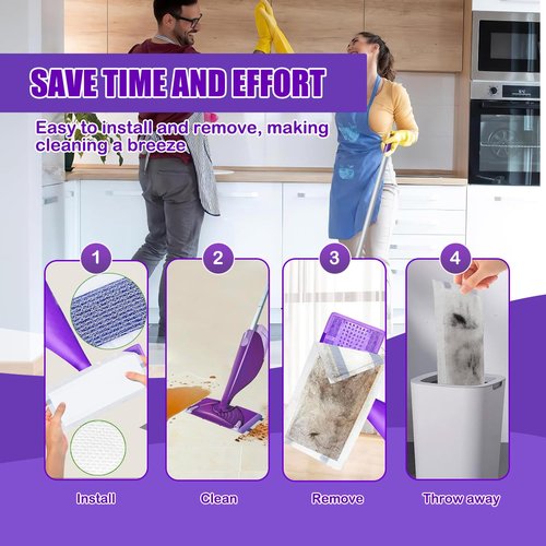 30 Pack Mopping Pad Refills Compatible with Swiffer Wet Jet Spray Mop - Wet Jet Refills for Multi Surface Hardwood Floor Cleaning, 4 Layers Thickened & Durable | Super Absorbent