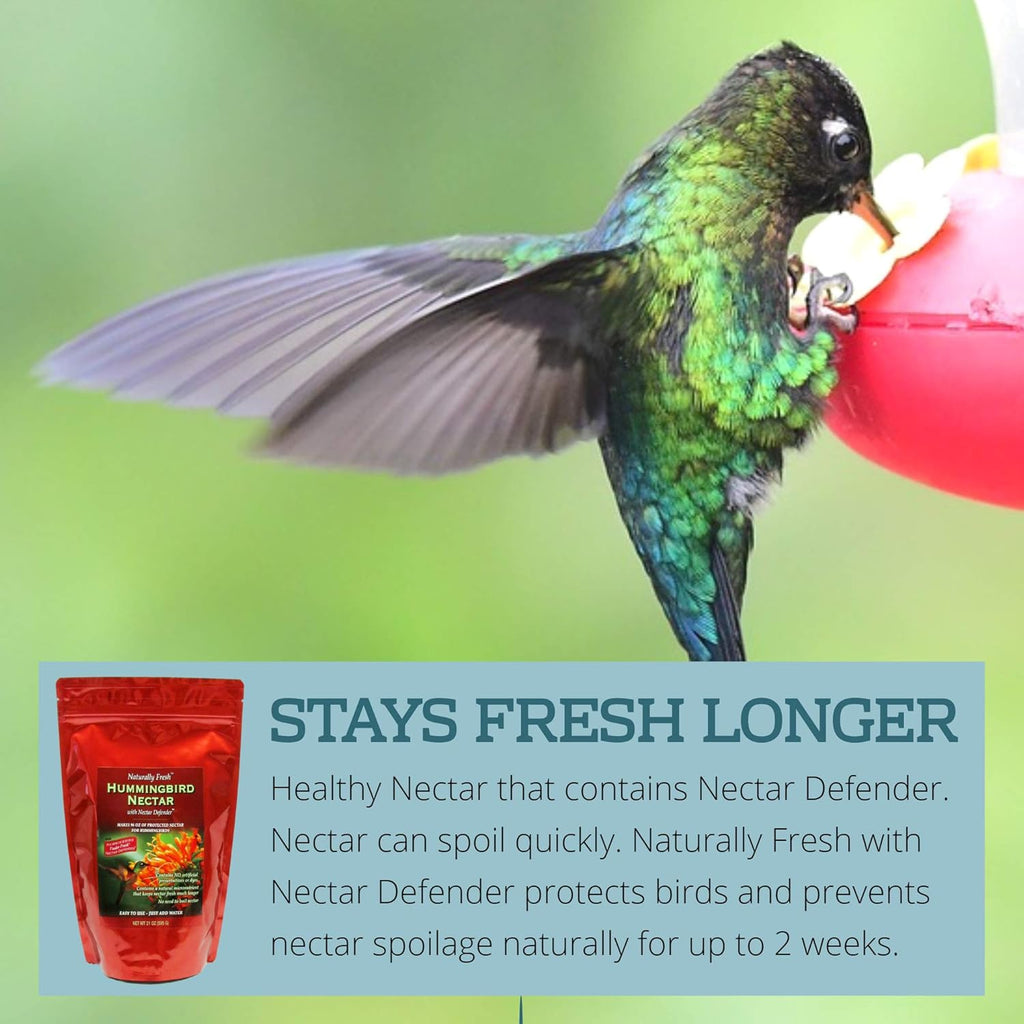 Sapphire Labs Hummingbird Nectar - Naturally Fresh Powder Makes 96 oz | Lasts Longer with Nectar Defender