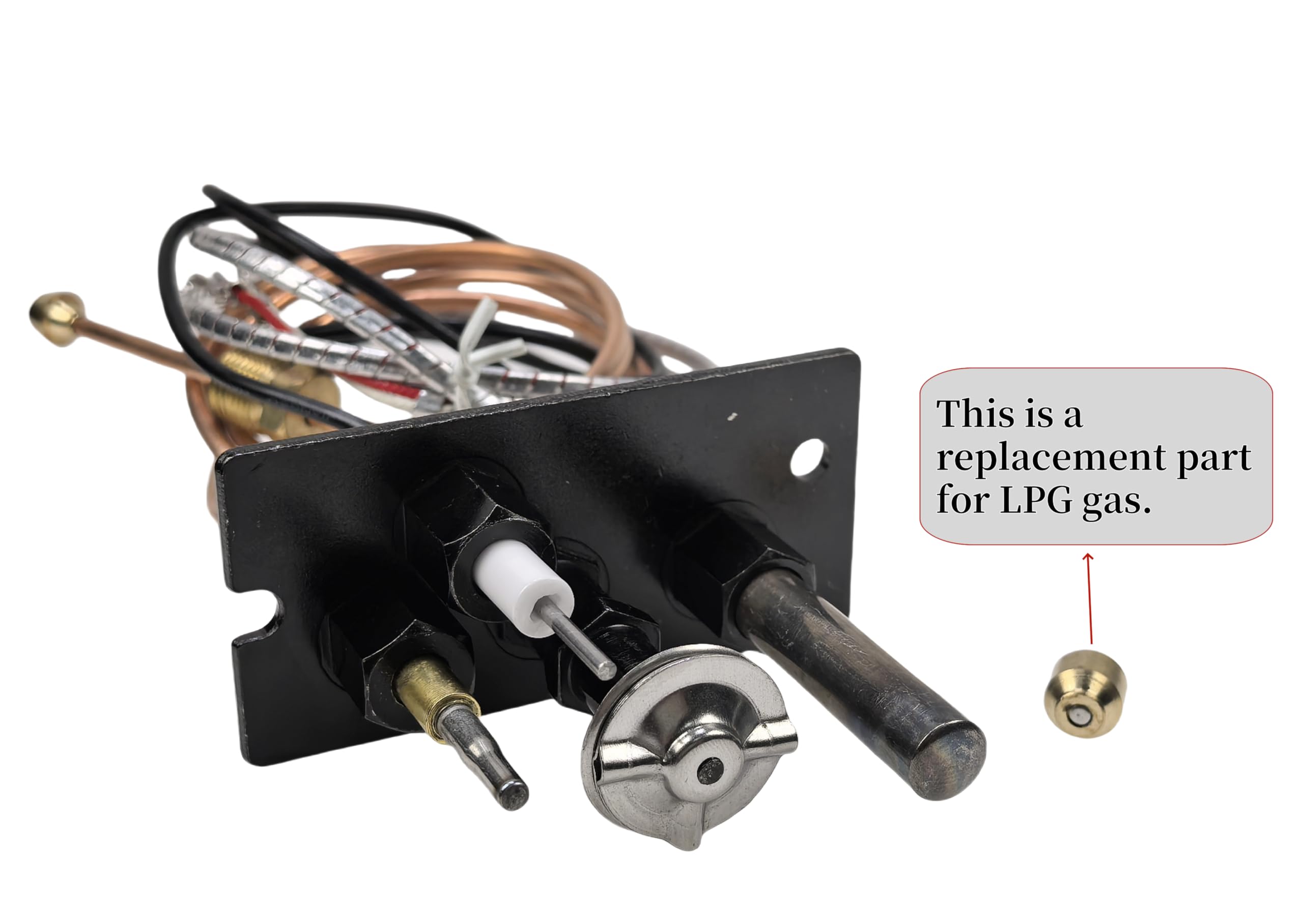 10002264 Pilot Assembly NG/LPG Fireplace Replacement of HHT Majestic & VC NG/LPG Pilot Assembly for Fireplaces, Fryer with 750mV Thermopile