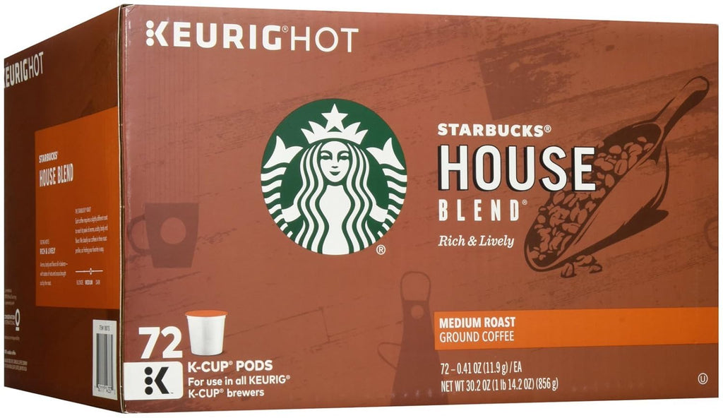 Starbucks House Blend Coffee Pods - Rich Flavor, 72 Count | Perfect for Home Brewing