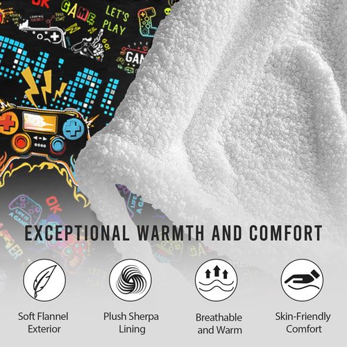Bestshop Gaming Gifts for Gamers, Cool Wearable Blanket Hoodie for Men Teen Son Dad, Oversized Hoodie Blanket Gifts for Game Player, Gifts for Birthday Valentines Day Christmas