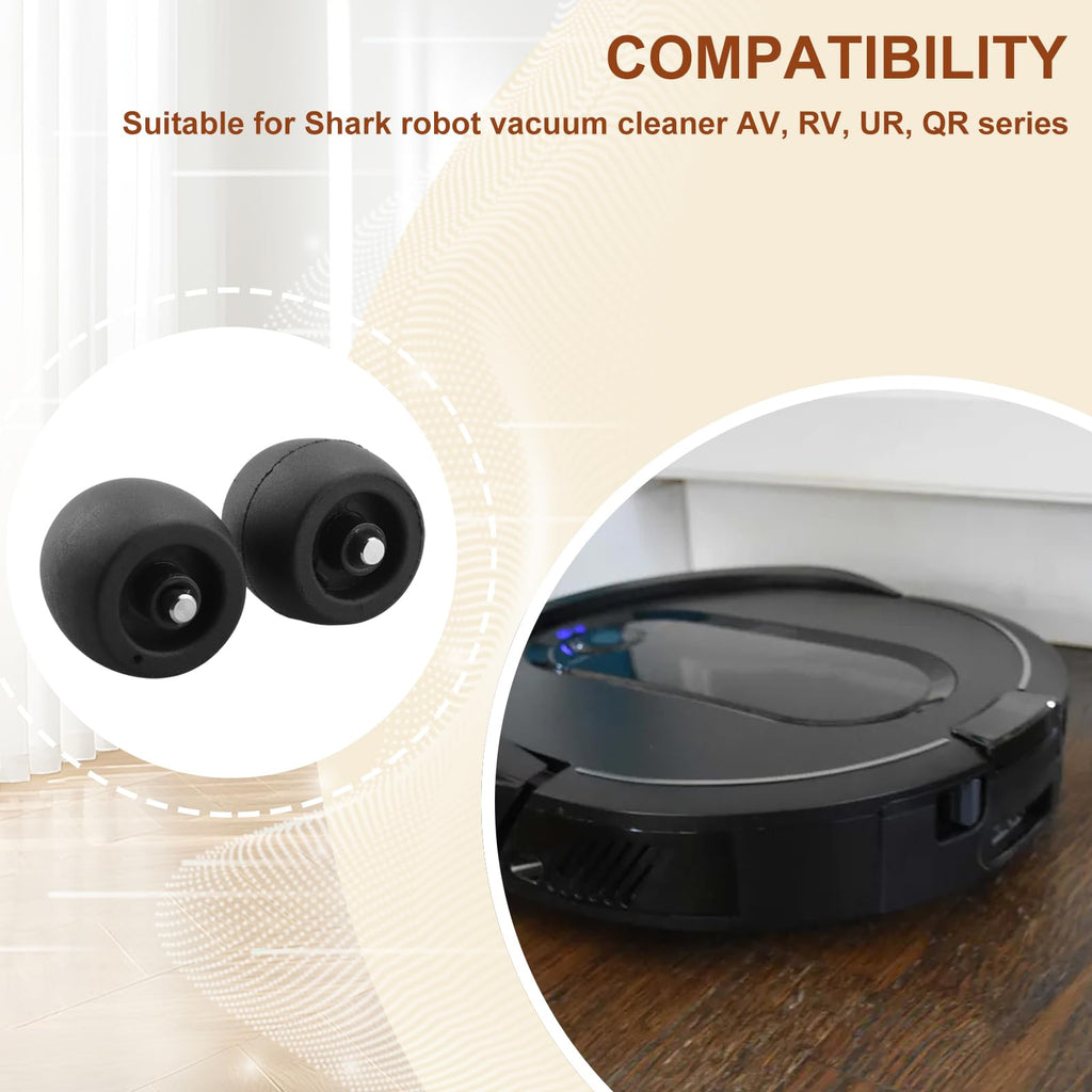 2Pcs Replacement Front Caster Wheel Compatible with Shark Robot Vacuum R101AE RV1001AE UR1100SRUS AV1002AE AV1010AE RV100AE