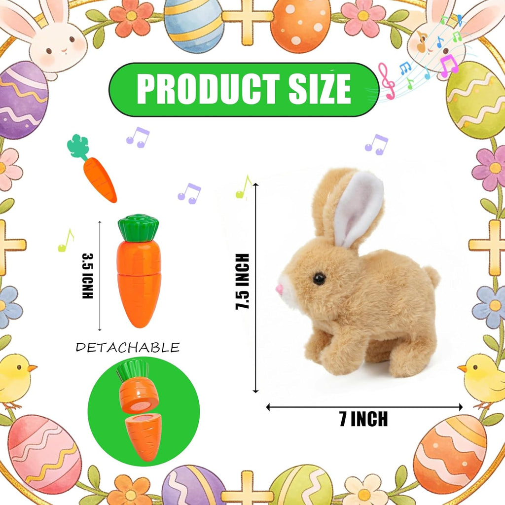 Skiennix Realistic Bunny Toy - Wiggling Ears & Twitching Mouth for Kids | Perfect Easter Gift