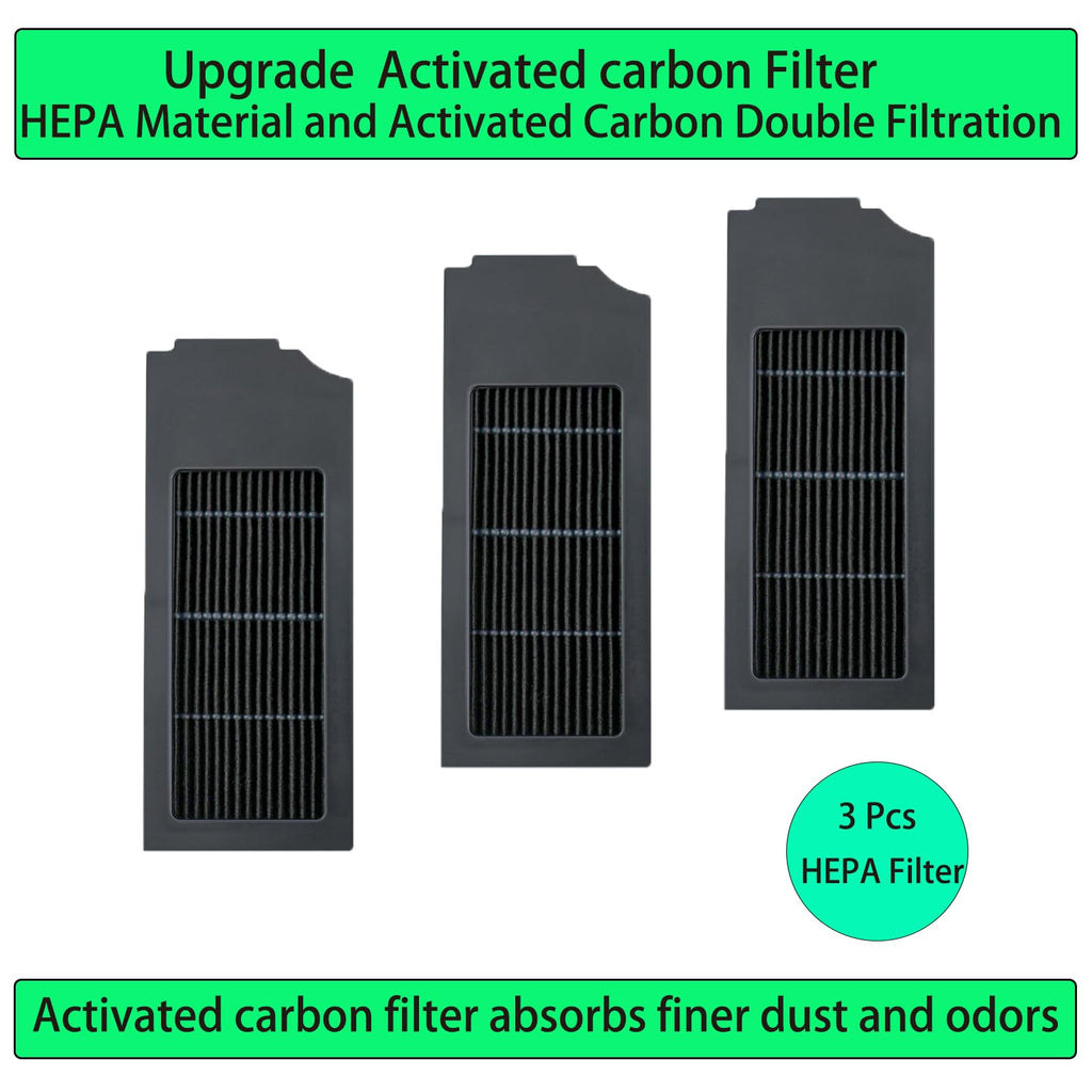 Replacement Spare Parts for Ecovacs DEEBOT X1 OMNI / X1 Turbo / T10 OMNI Robot Vacuum 1 Main Brush 3 Pair Side Brush 4 Mop Pad 3 Filter 4 Dust Bag Activated Carbon Upgraded Accessories