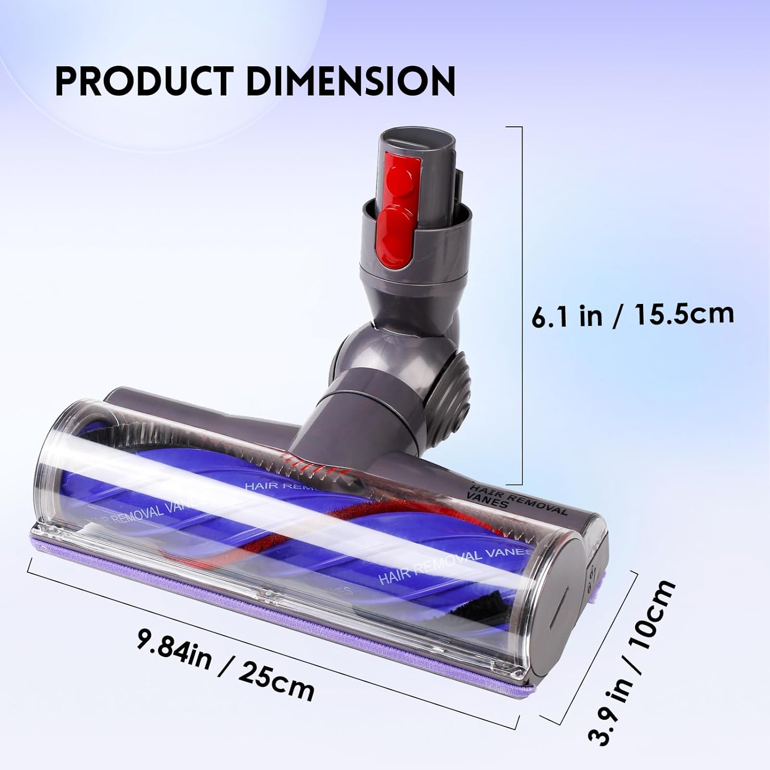 OTTWL Anti-Tangle Vacuum Head - Compatible with Dyson V8, V10, V11, V15 | Ideal for Thin Carpets & Hardwood Floors