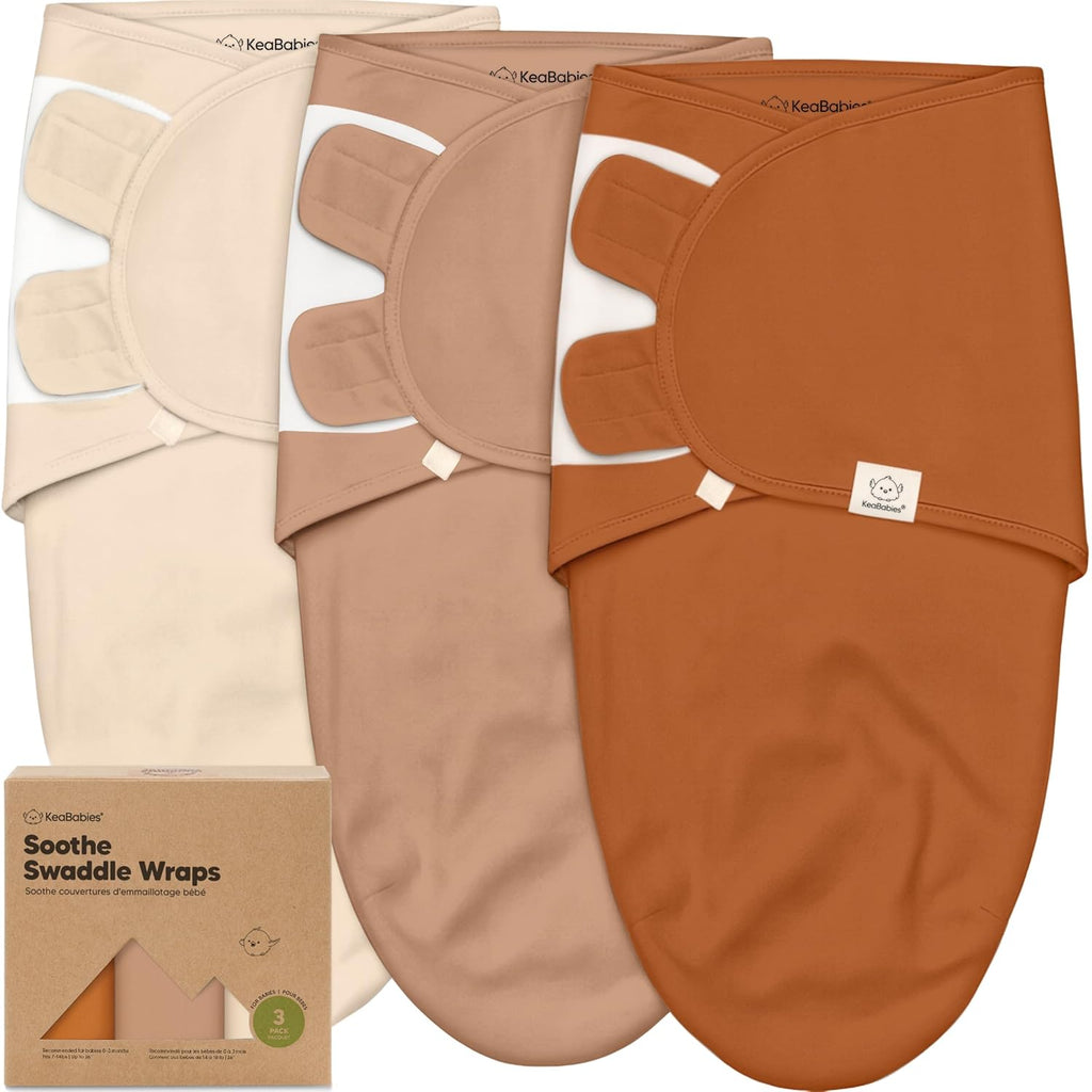 Organic Baby Swaddle Sleep Sacks by [Brand Name] - Soft & Snug for Newborns 0-3 Months | 3-Pack in Terracotta