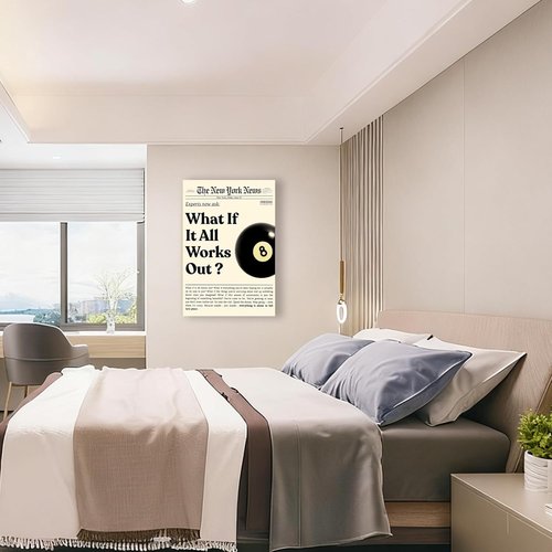 **What If It All Works Out | Inspirational Canvas Wall Art - Positive Affirmations for Home Decor | 16" x 24" Stretched Frame**