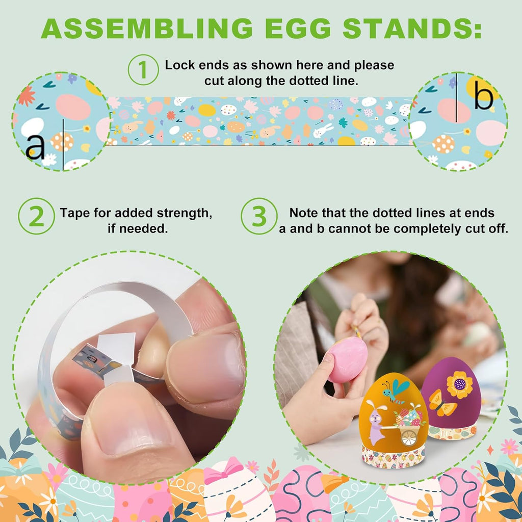 Skiennix Easter Egg Decorating Kit - Non-Toxic Dye Tablets with 89 Stickers & 8 Holders | DIY Craft Set