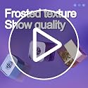 MultiBey Magnetic Paper Clip Holder - Square Frosted Dispenser (Lilac)