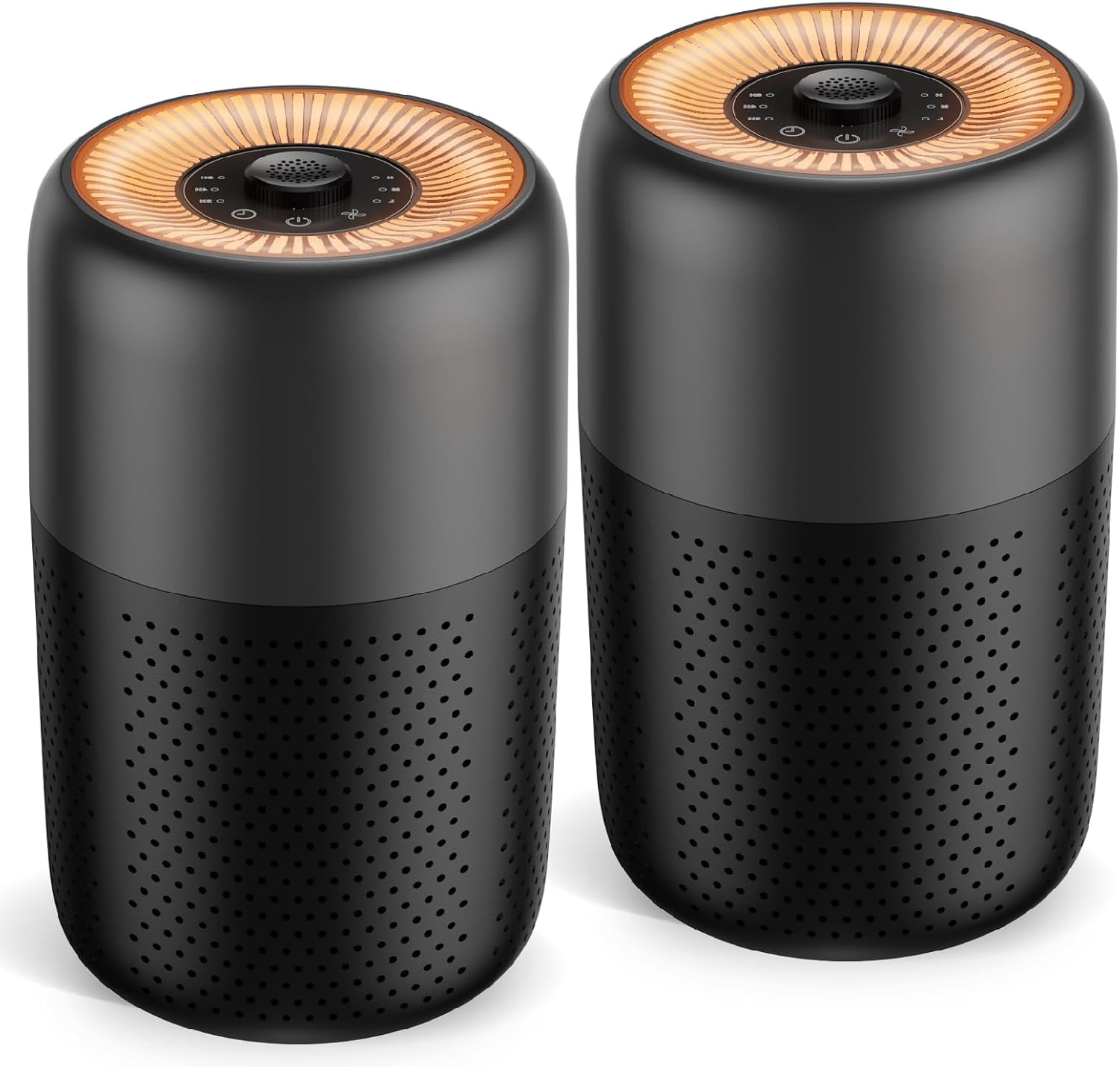 YARIKI Air Purifiers - 2 Pack Small Bedroom Purifiers with Aromatherapy & Nightlight | Low Noise 24dB