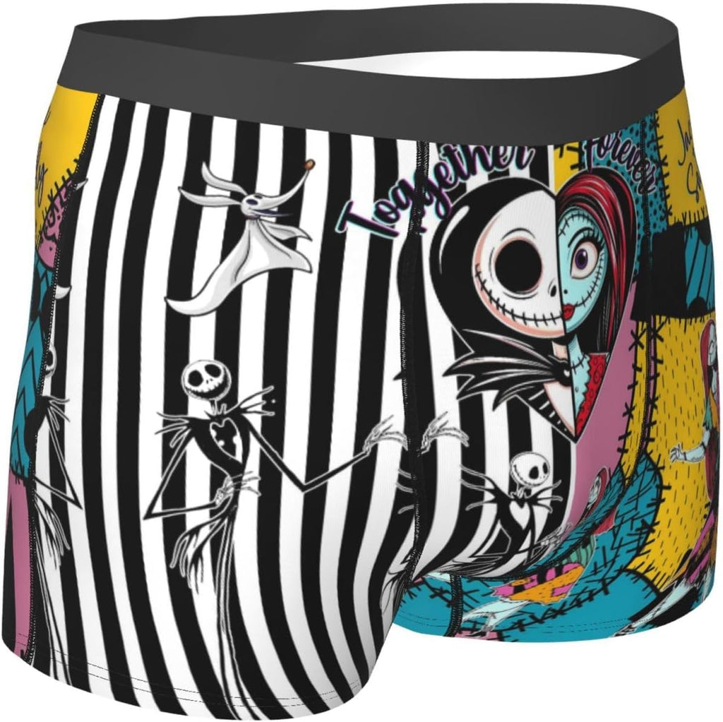 Skiennix Nightmare Christmas Men's Underwear Briefs - Breathable Stretch Novelty Shorts