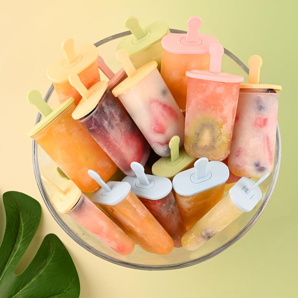 WMKGG Popsicles Molds Set, 6 PCS Ice Pop Mold,Homemade Ice Cream Mould with Sticks, Popsicle Maker(Pink)
