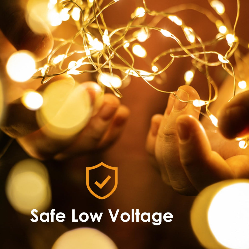 kolpop 10 Pack Fairy Lights Battery Operated with Timer, 16FT 50LED Mini String Light Battery Powered, Warm White Tiny Christmas Lights for Indoor Wedding Decorations