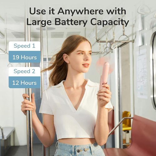 JISULIFE 3-In-1 Hand Fan - Powerful Wind, Power Bank & Flashlight | Compact & Foldable Design
