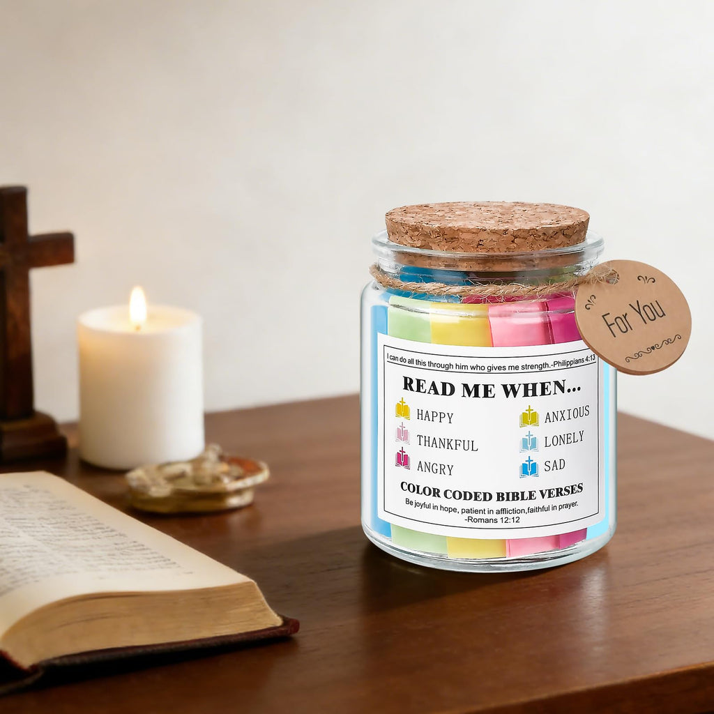 Mothers Day Mom Gifts for Mom Wife Grandma Daughter - Bible Verse Jar Graduation Gifts for Sister Friends Her Easter Basket Stuffers, Birthday Christmas Christian Presents for Women Religious Jar