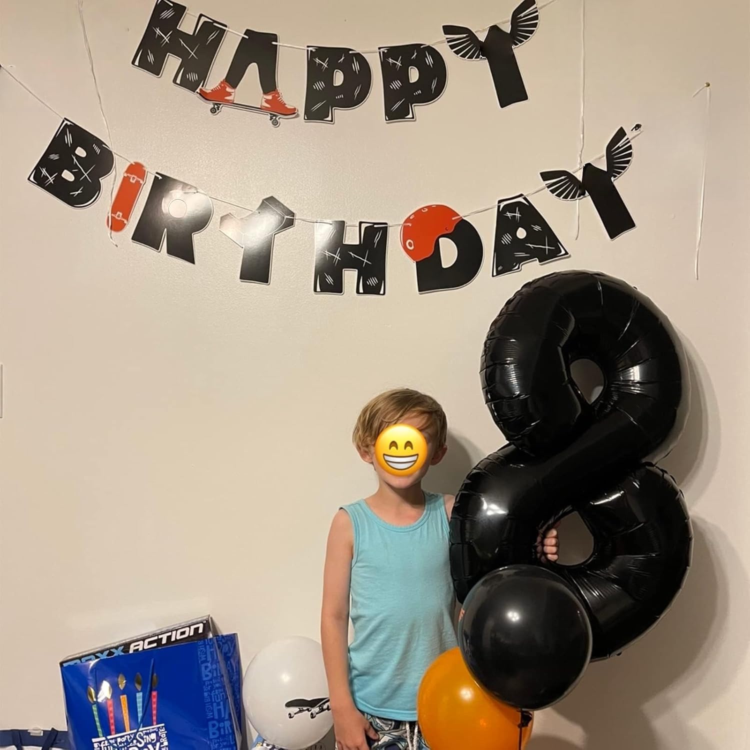 Black Number Balloons - 40-Inch Large Number 4 Foil Mylar Helium Balloons for Birthday & Graduation Celebrations