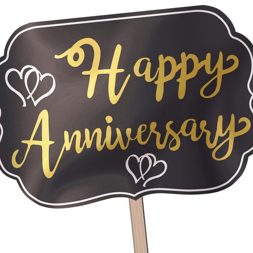 Foil Happy Anniversary Yard Sign Pack of 3
