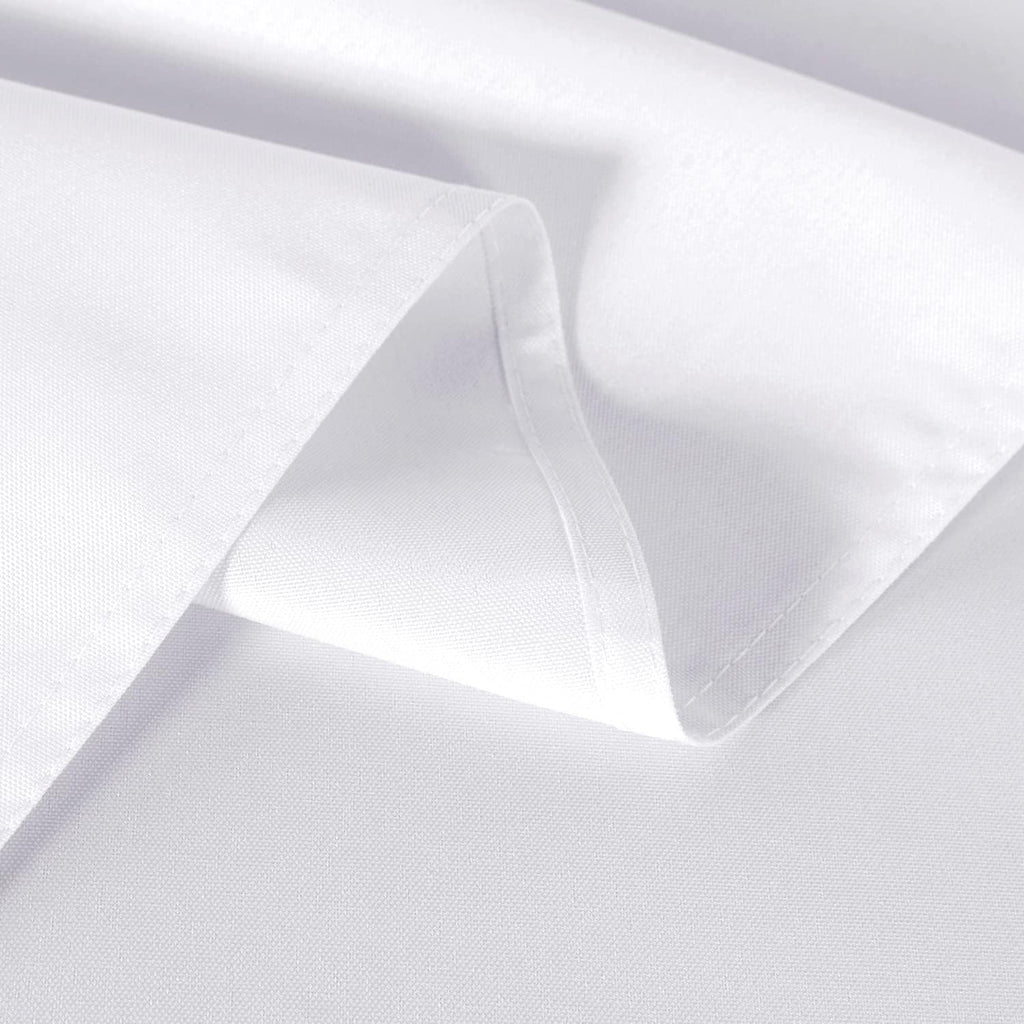 Sancua 2 Pack White Tablecloths - Stain & Wrinkle Resistant 60 x 84 Inch Polyester Covers for Dining & Events