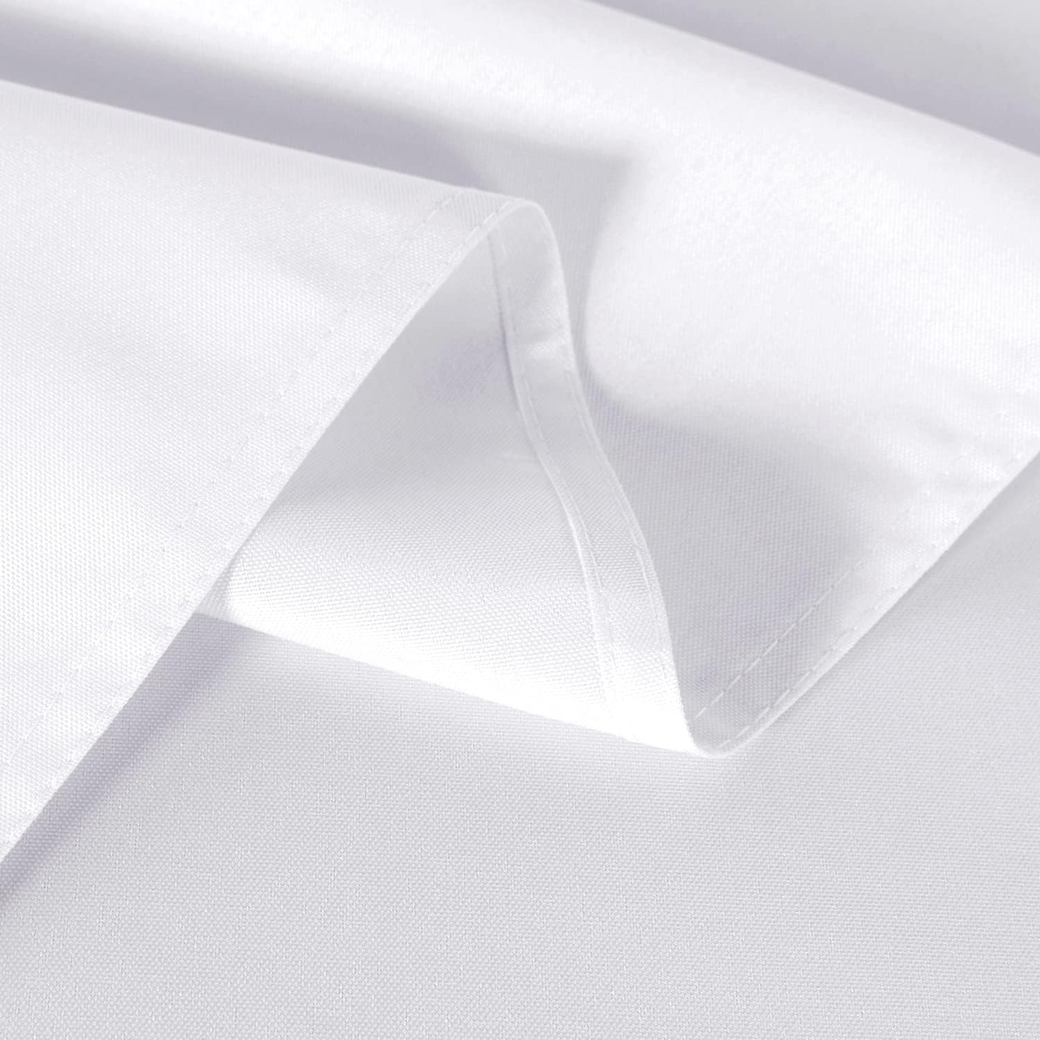 Sancua 2 Pack White Tablecloths - Stain & Wrinkle Resistant 60 x 84 Inch Polyester Covers for Dining & Events