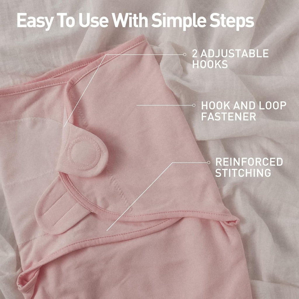Organic Baby Swaddle Sleep Sacks - 100% Cotton Soft & Snug 2-Pack for Newborns 0-3 Months