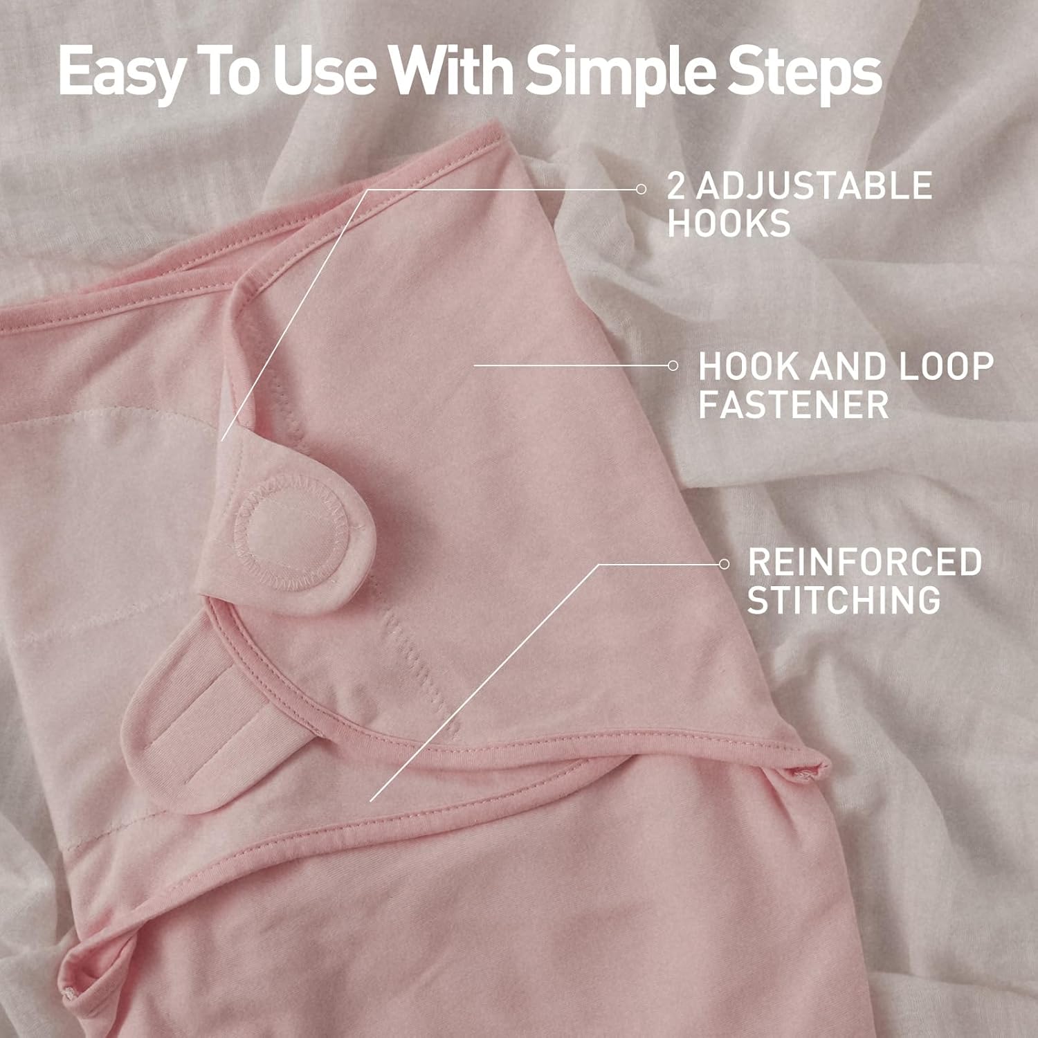 Organic Baby Swaddle Sleep Sacks - 100% Cotton Soft & Snug 2-Pack for Newborns 0-3 Months