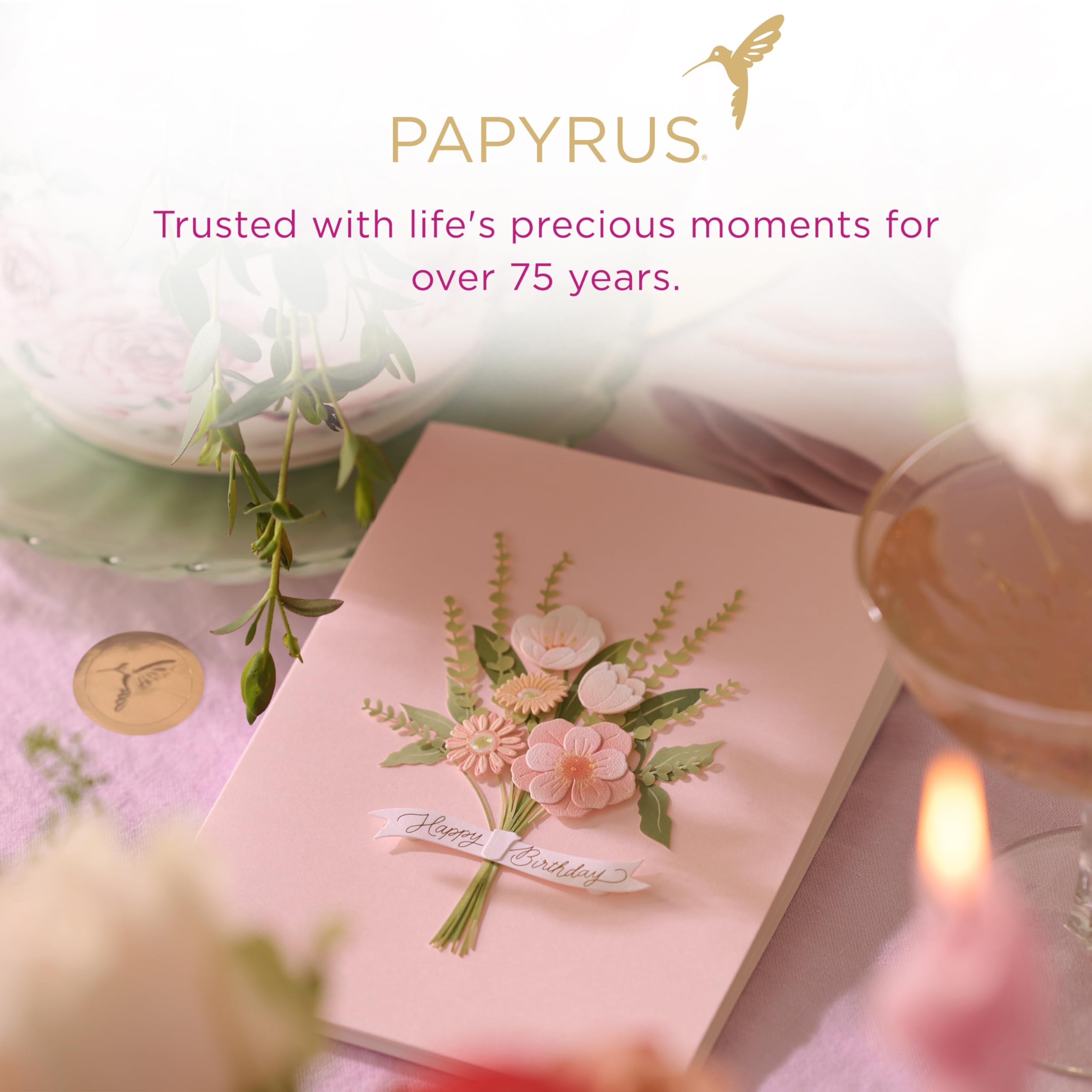 Papyrus Christmas Tree Card with Metallic Snowflakes (Joyful Wishes)