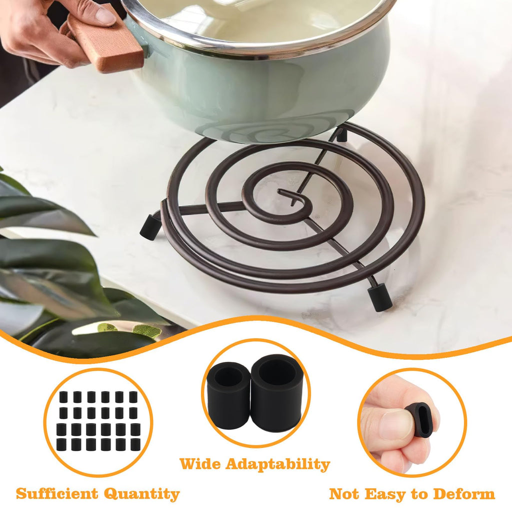 24 Pcs Trivet Rubber Feet Replacement, Stick on Small Rubber Feet Pads for Coaster, Electronics, Cutting Board Non Slip, Sink Grid, Instant Pot Trivet