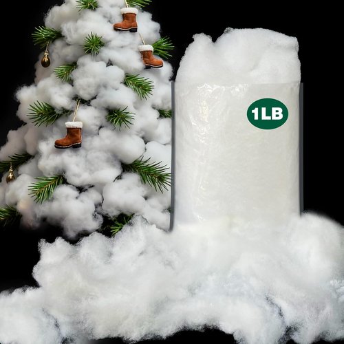 1LB Christmas Fake Snow by [Brand Name] - Soft Cotton Fluff for Indoor Decor | Ideal for Crafts & Holiday Displays