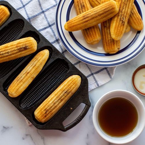 Lodge Cast Iron Cornstick Pan - Perfectly Shaped Cornbread Sticks | Durable & Versatile Cookware