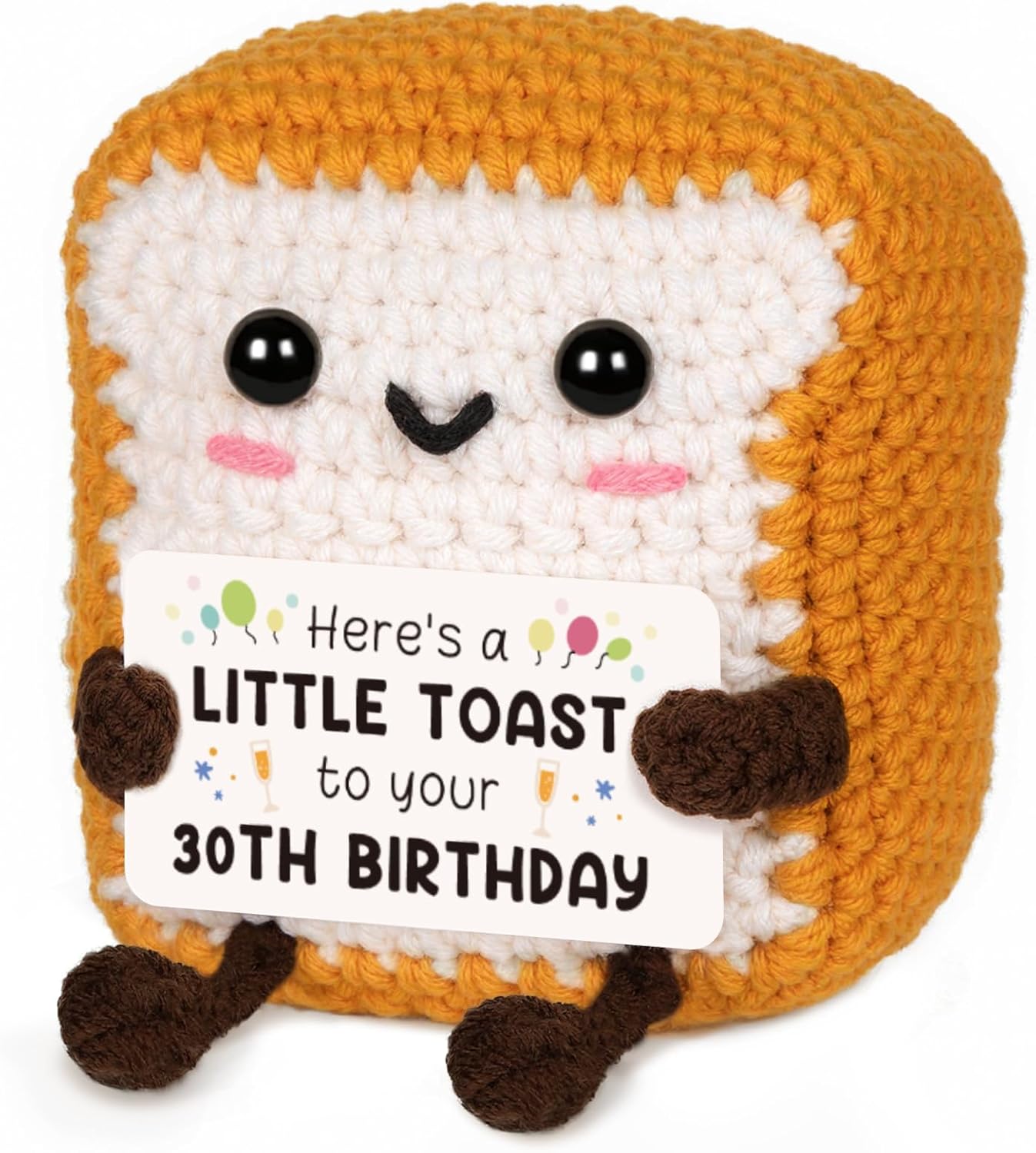 Regine Switzerland 30th Birthday Gift - Positive Handmade Crochet Toast Decor for Him/Her