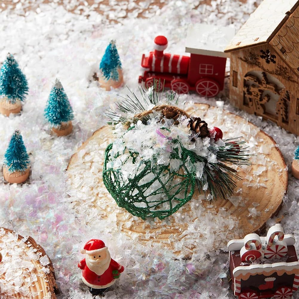 Snowflake Confetti - 30g Winter Snowman & Snowflake Sequins | Christmas Table Decoration (White)