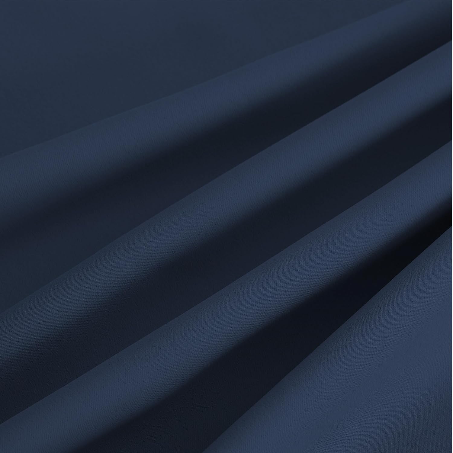 NICETOWN Room Darkening Curtains - Navy Blue Drapery Panels, 52" W x 108" L for Light Control