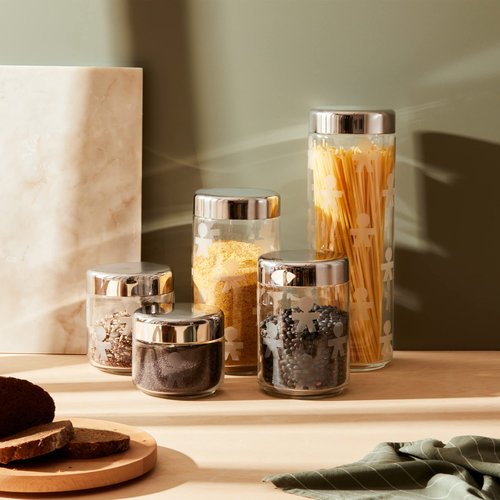 Alessi AKK38 "Girotondo" Jar, Silver, NULL