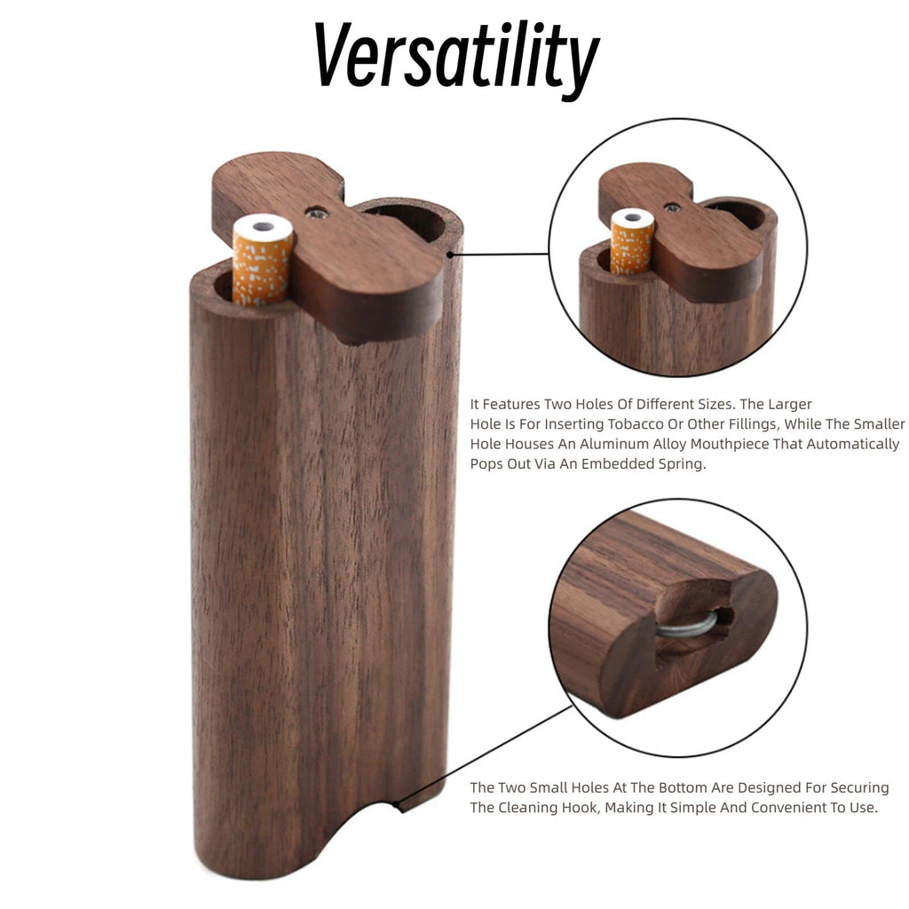 MXZFFF One Hitter Box,Handmade Wooden Storage Box,Portable Storage Box,Natural Decorative Box with Lid, For DIY Handmade Art Decorations,Souvenir,Gift (Walnut)