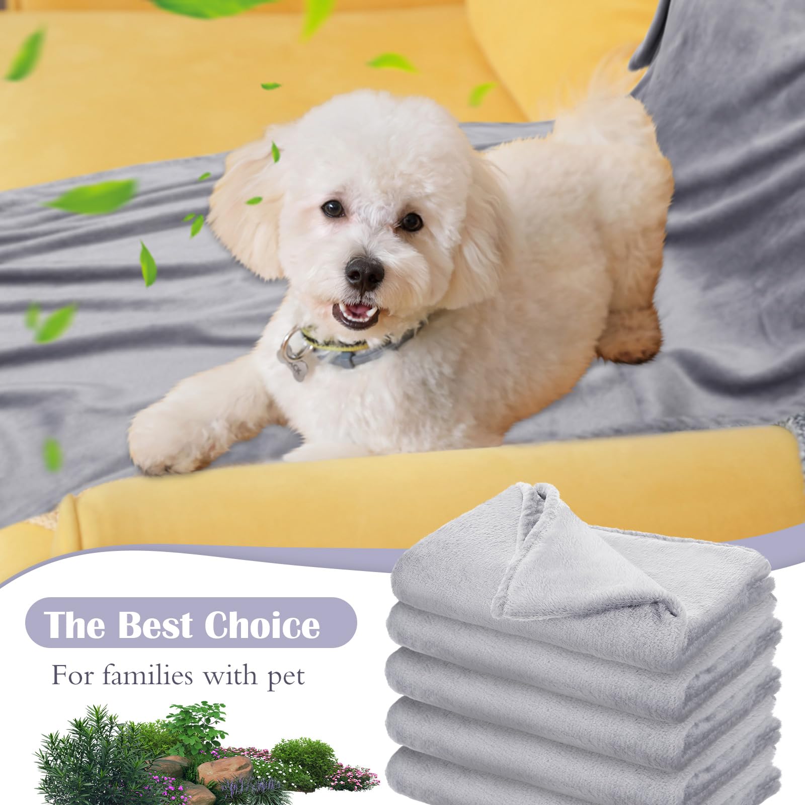 Breling 10 Pcs Cot Blanket Toddler Daycare Nap Blanket for Kids 39 x 47 Inch Fleece Baby Warm Fluffy Cozy Rest Time Supplies for Classroom, Preschool, Daycare or Nursery(Dark Gray)