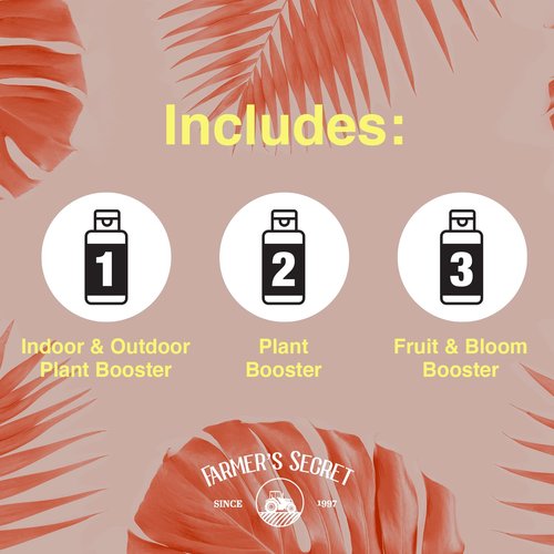 Farmer’s Secret - All-in-One Plant Booster Set | Includes 3 x 8 Ounce Bottles for Indoor & Outdoor Use