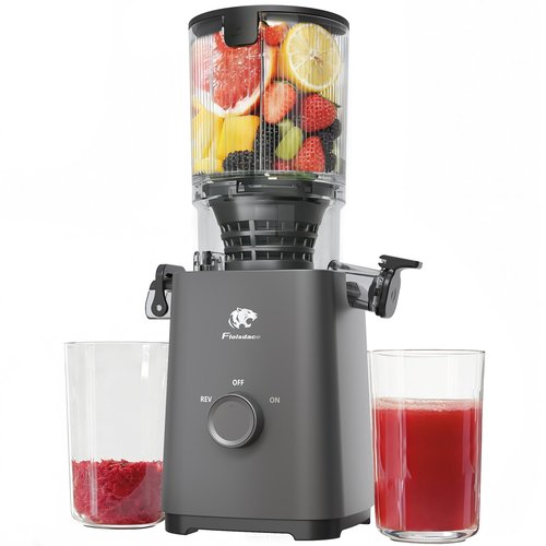 Cold Press Juicer Machines, 5.3" Large Feed Chute Slow Masticating Juicer, Powerful AC Brushless Motor Fit Whole Fruits & Vegetable, 99% Juice Yield, Ultra Quiet, Easy Clean