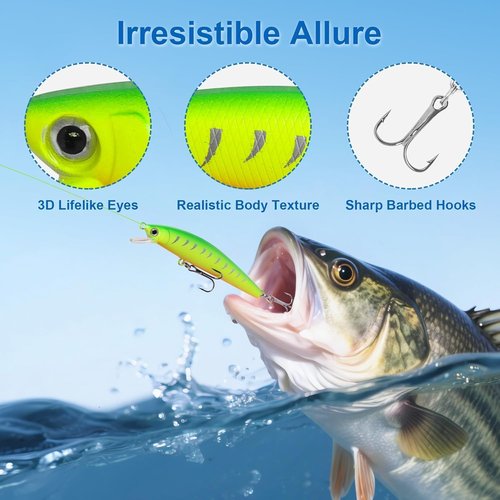 Fisherman Fishing Advent Calendar 2025 - 24 Days Countdown Gift Box for Bass & Trout Lures