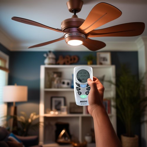 Anderic UC7087T with Reverse Key for Hampton Bay Ceiling Fans - FCCID: CHQ7087T - RR7087TR - Silver