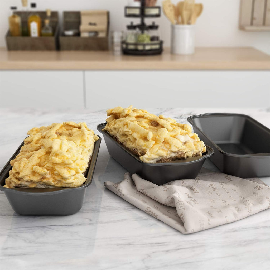 Tiawudi Nonstick Carbon Steel Baking Bread Pan - Large 9.5" x 5" Loaf Pan for Perfect Breads