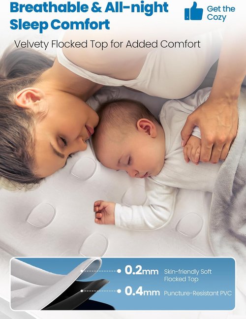 **CHERIMOR Queen Air Mattress - 18" Raised Comfort with Built-in Pump & Leak-Proof Design | Supports 800 lbs**