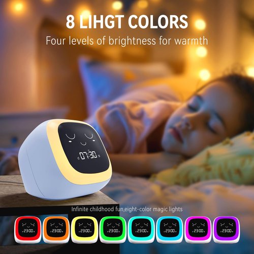 ZUZUKID OK to Wake Alarm Clock for Kids, Toddler Sleep Training Clock with Sound Machine, Kids' Night Light, Digital Alarm Clock for Boys' and Girls' Bedrooms